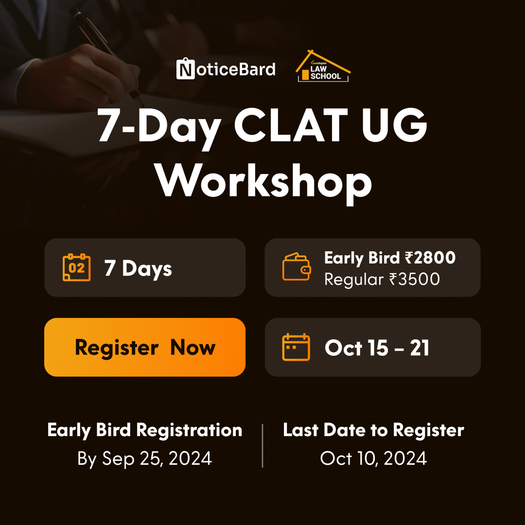 7-Day CLAT UG Workshop by Noticebard and Lawctopus Law School