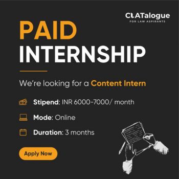 Paid Internship Opportunity (Content) at CLATalogue